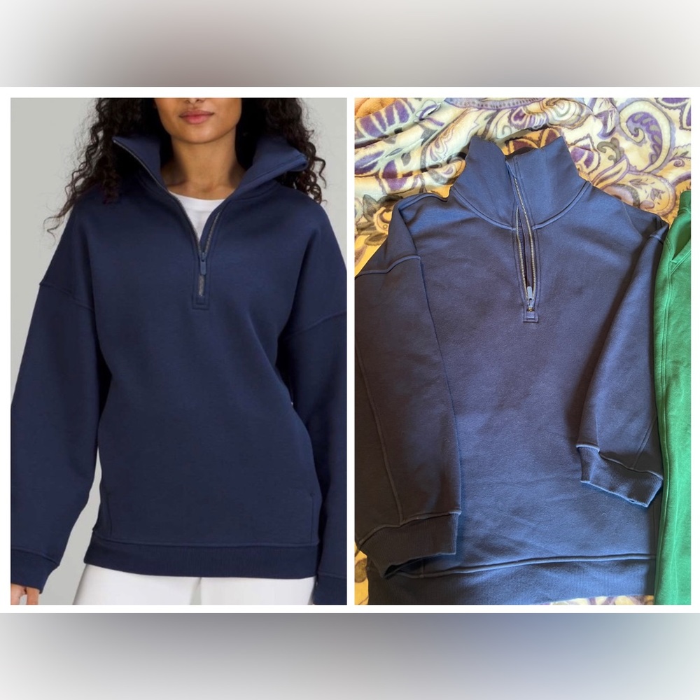 Thick fleece half zip